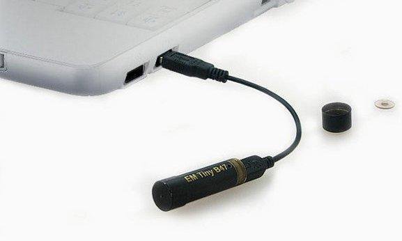 Цифровой диктофон  Edic-mini Tiny B47 подключается к компьютеру