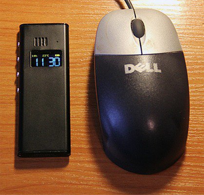 Профессиональный цифровой диктофон E-dic-mini Ray А36 (оцените его миниатюрные размеры)