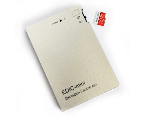 Цифровой диктофон EDIC-mini Card16 A91