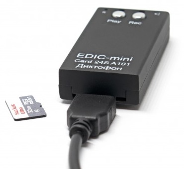 Мини-диктофон Edic-mini Card24S A101